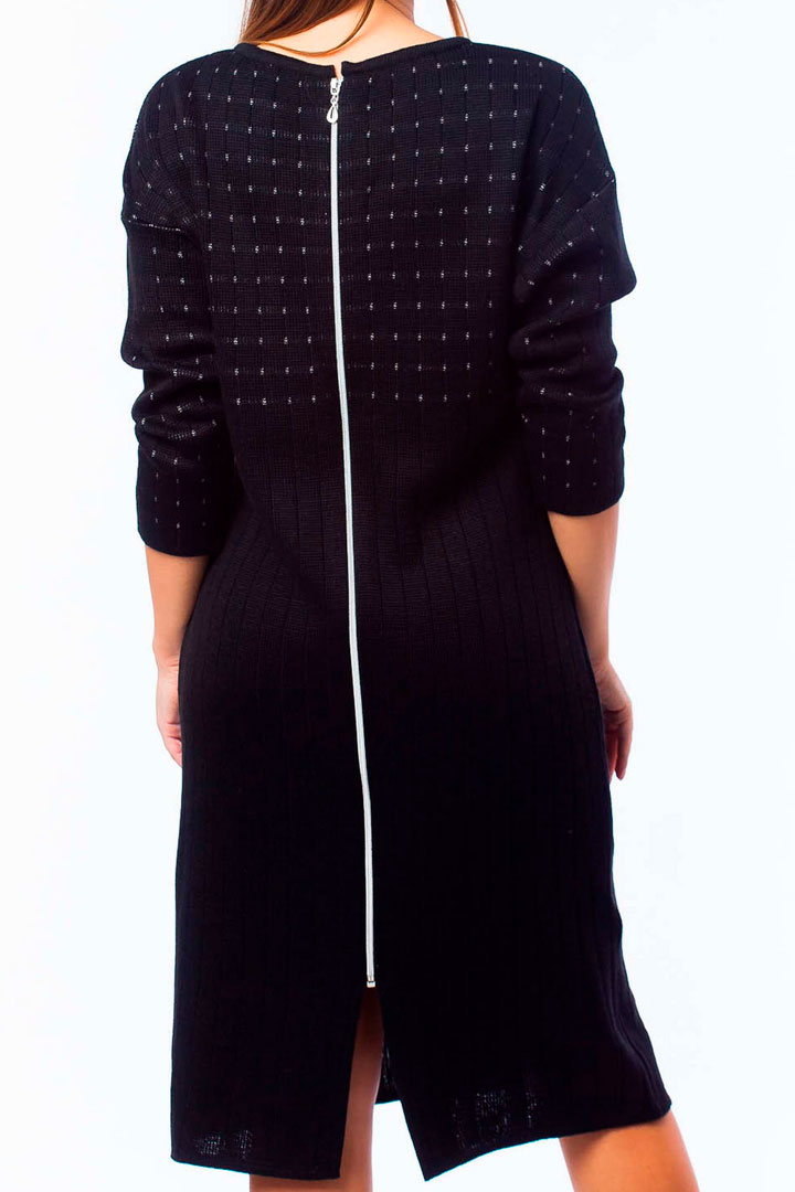 Фото товара 18866, черное платье с молнией на спине